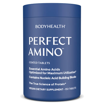 BodyHealth PerfectAmino (150 ct) Easy to Swallow Tablets, Essential Amino Acids Supplement with BCAAs, Vegan Protein for Pre/Post Workout & Muscle Recovery with Lysine BodyHealth buy supplements canada