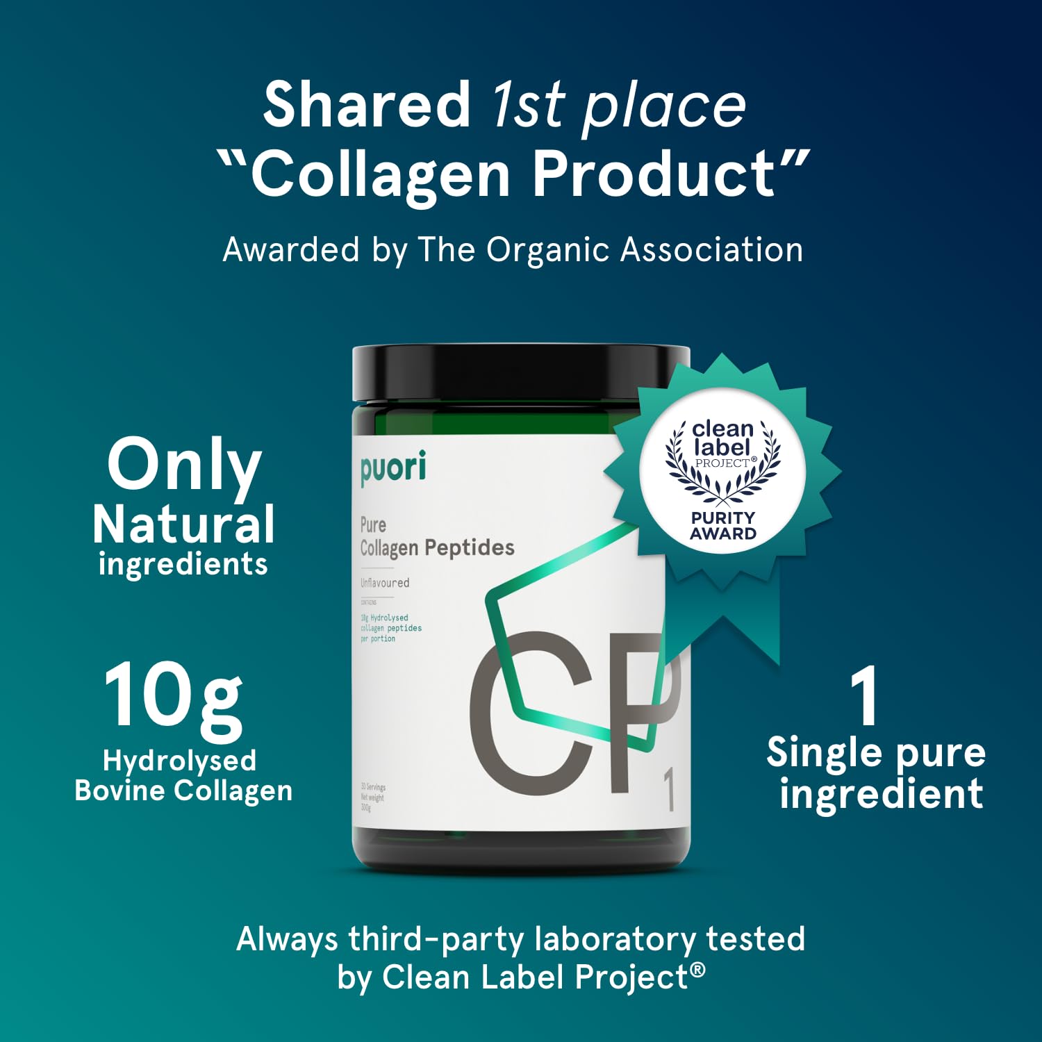 Puori CP1 Pure Collagen Hydrolysed Peptides 300g (30 Servings) Puori buy supplements canada