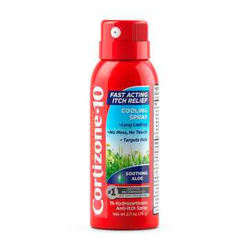 Cortizone 10 Maximum Strength Soothing Aloe Itch Relief Cooling Spray, 1% Hydrocortisone, Fast-Acting, Anti-Itch Spray for Bug Bites, Rash, Eczema, Psoriasis, Poison Ivy, Oak, Sumac, 2.7 oz Cortizone 10 buy supplements canada