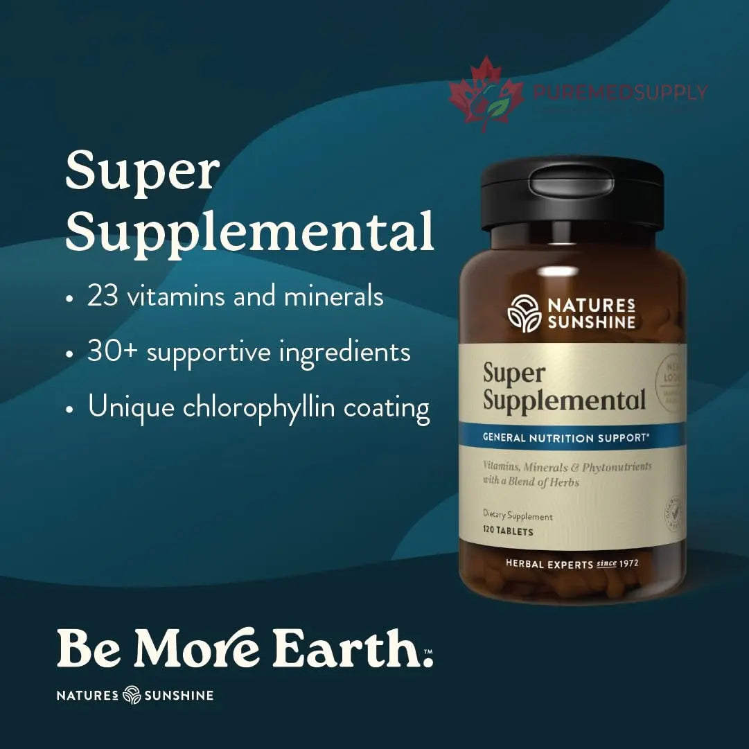 Nature's Sunshine Super Supplemental: Complete Multivitamin with Minerals, Antioxidants & More for Nutritional Gaps, Overall Health, Immune & Energy Support. 120 Tabs Nature's Sunshine buy supplements canada