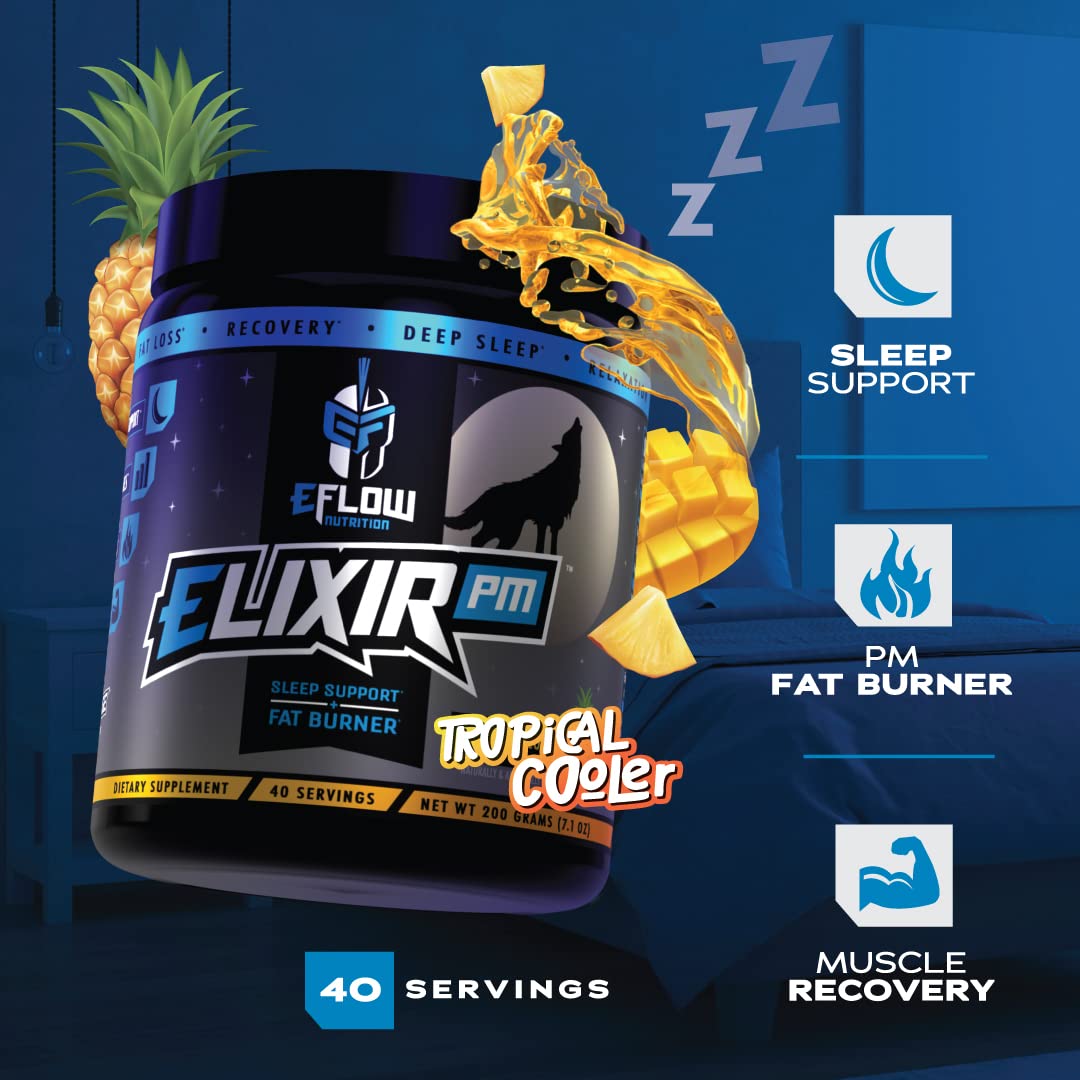 eFlow Nutrition Elixir PM - Night time Fat Burner and Natural Sleep Support - GABA, l-carnitine eFlow Nutrition buy supplements canada