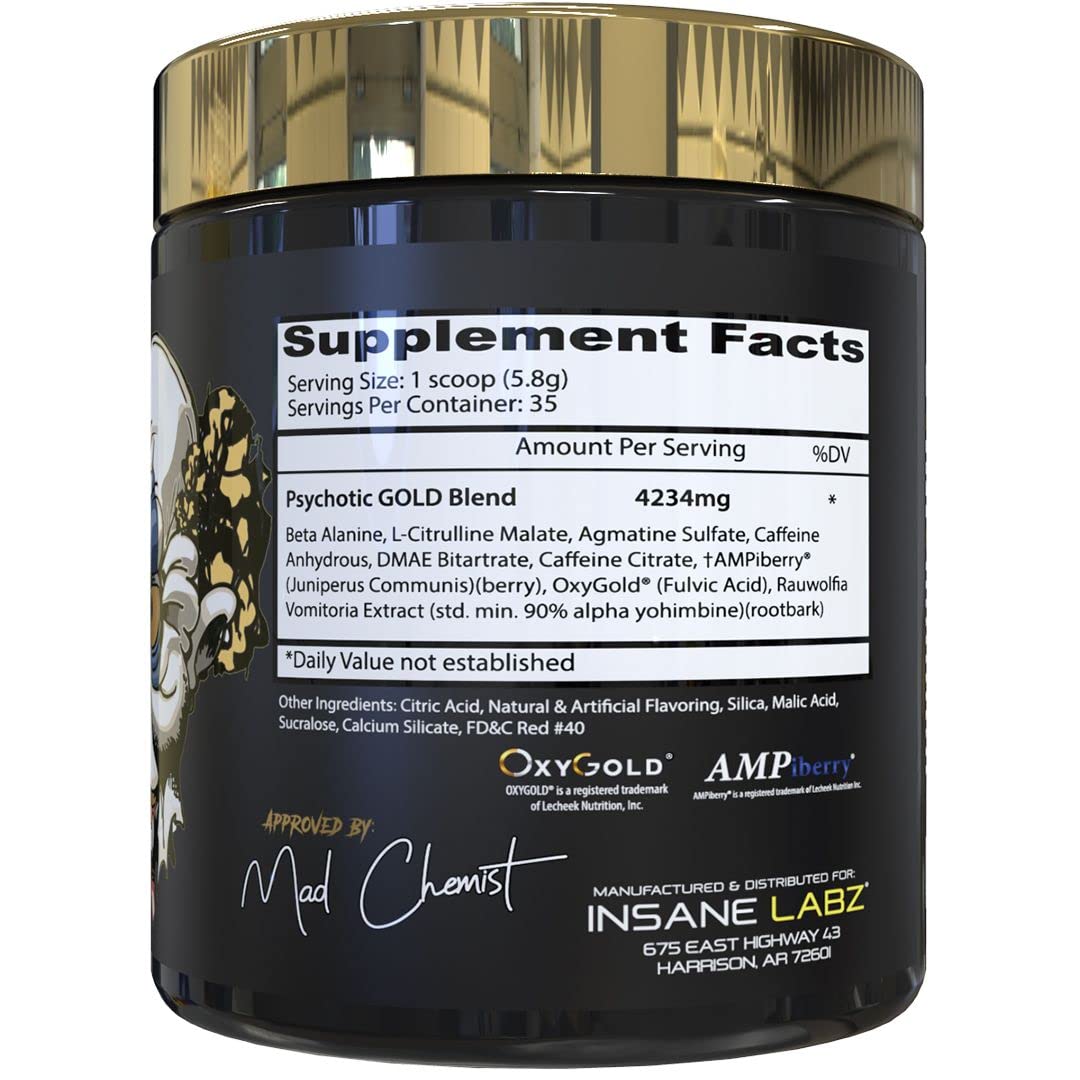 Insane Labz Psychotic Gold and Insane Veinz Gold Pre Workout Nitric Oxide Booster Stack Insane Labz buy supplements canada