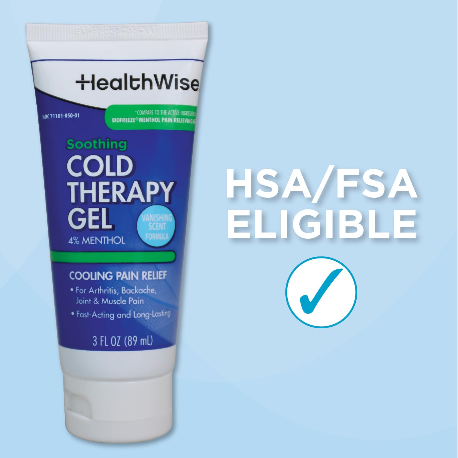 HealthWise Soothing Cold Therapy Gel | 4% Menthol | Vanishing Scent | 3.0 Oz | Arthritis Pain Relief | Topical Analgesic HealthWise buy supplements canada