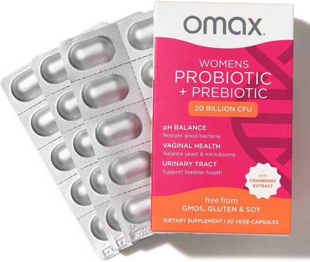 2 Pack Omax Prebiotics & Probiotics for Women, pH Balance, Vaginal Health, Urinary Tract, Yeast Omax3 buy supplements canada