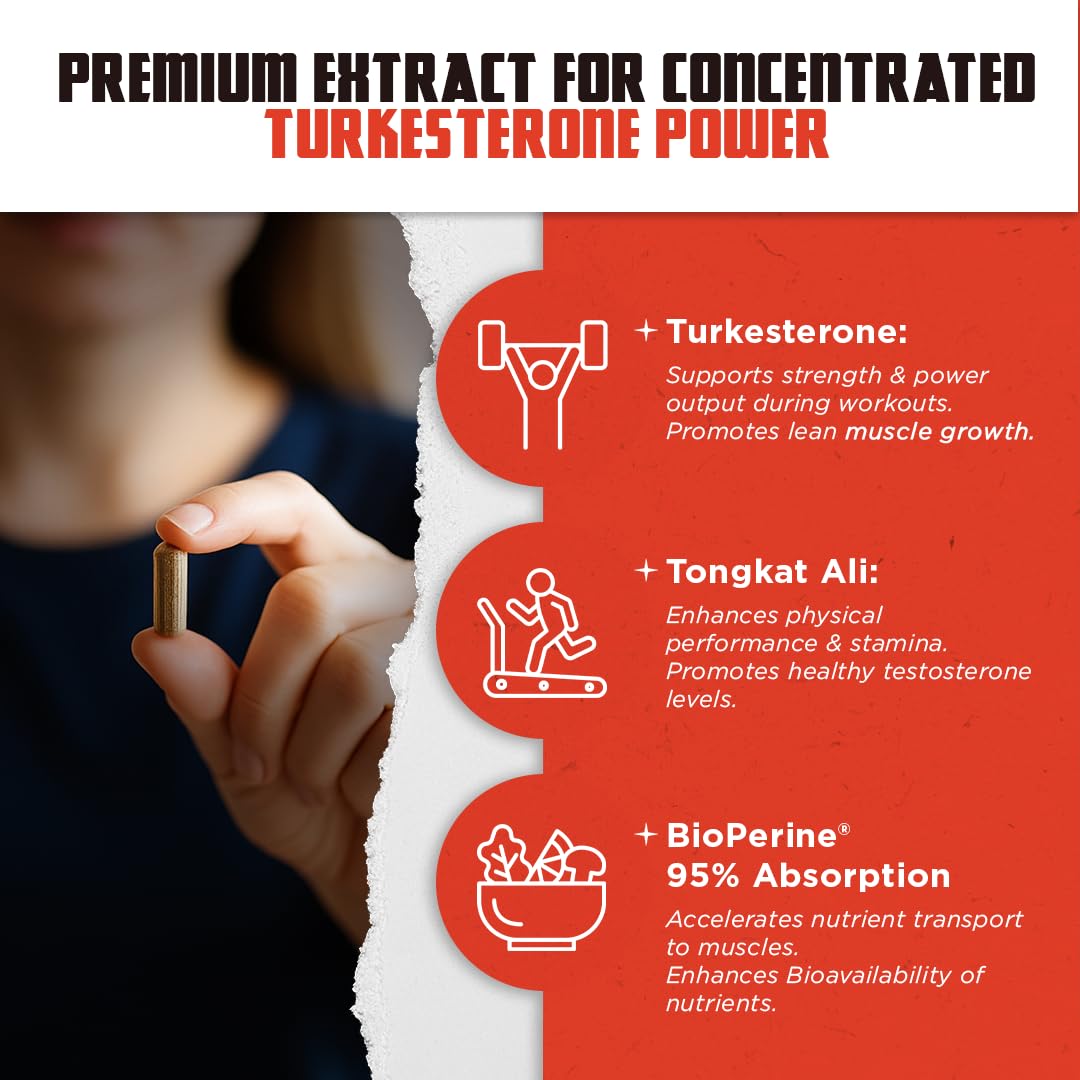 Old School Labs  Supplement for Men – Max Potency Tongkat Ali with BioPerine® for Max Absorption, Supports Muscle, Strength, Recovery, Drive & Stamina – Turkesterone, 120 Capsules Old School Labs buy supplements canada