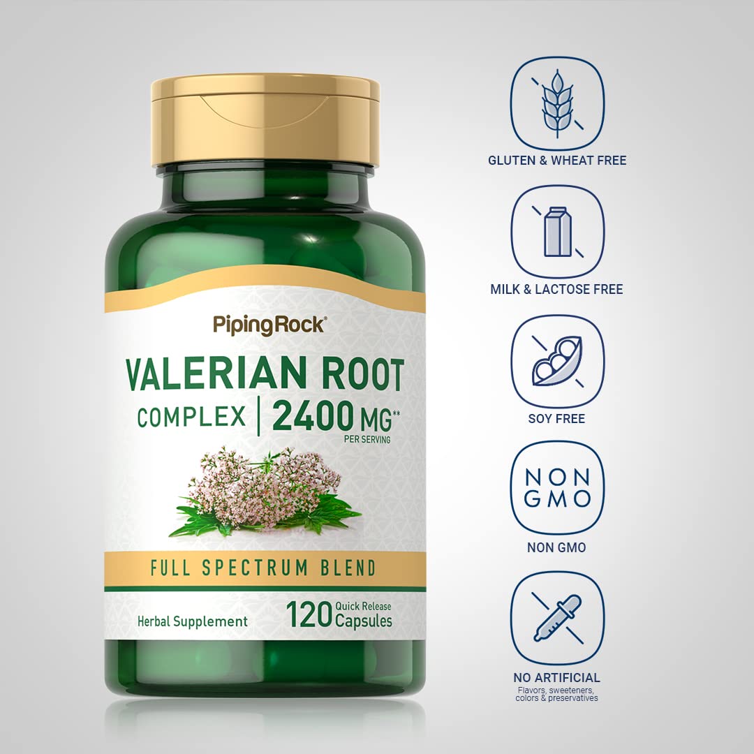 Piping Rock Valerian Root Capsules | 120 Count | Extract Supplement | Herbal Blend | Non-GMO, Gluten Free Piping Rock buy supplements canada