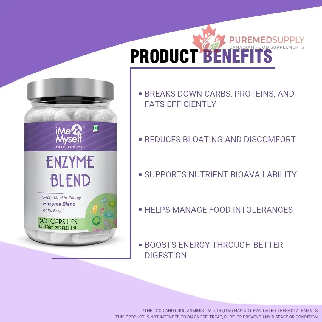 iMeMyself Enzyme Blend | 30 Veg Capsules iMeMyself buy supplements canada