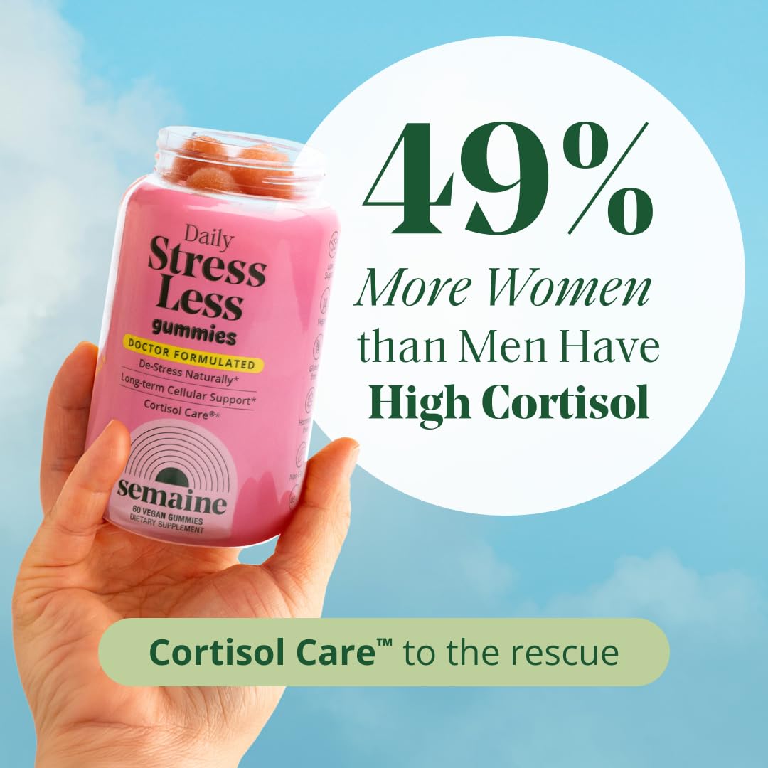 Semaine Stress Less Gummy with Cortisol Care™ 60 Count – Daily Support for Stress, Mood & Sleep Semaine buy supplements canada