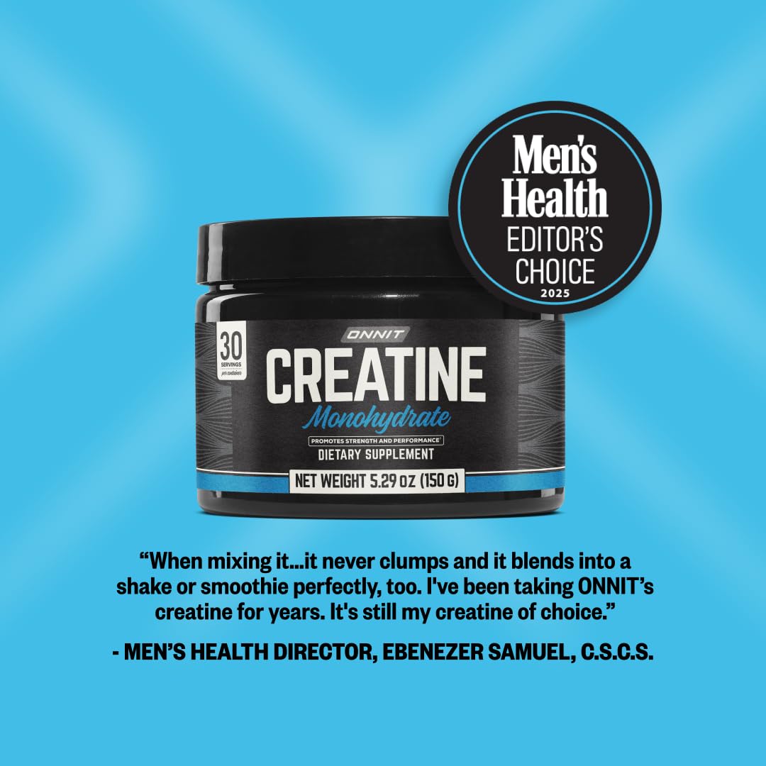 ONNIT Creatine Monohydrate Powder, IGEN™ Non-GMO Tested – 5g Premium Creatine for Muscle Strength, Power & Lean Mass, Supports Brain Health & Cellular Energy, Unflavored, 30 Servings, 5.29 oz 2-Pack ONNIT buy supplements canada