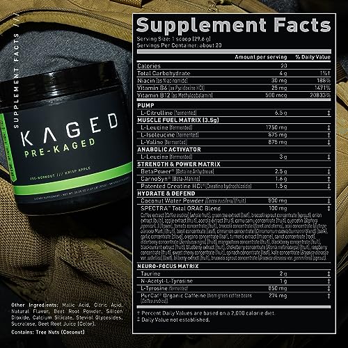 Kaged Original Pre Workout Powder | Krisp Apple | Pre-Kaged | Formulated with Creatine Kaged buy supplements canada