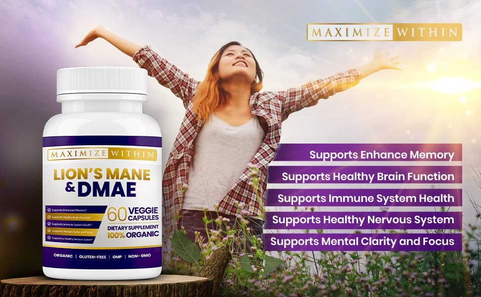 Lion's Mane & DMAE Capsules: Enhance Memory, Boost Mental Clarity Maximum Slim buy supplements canada