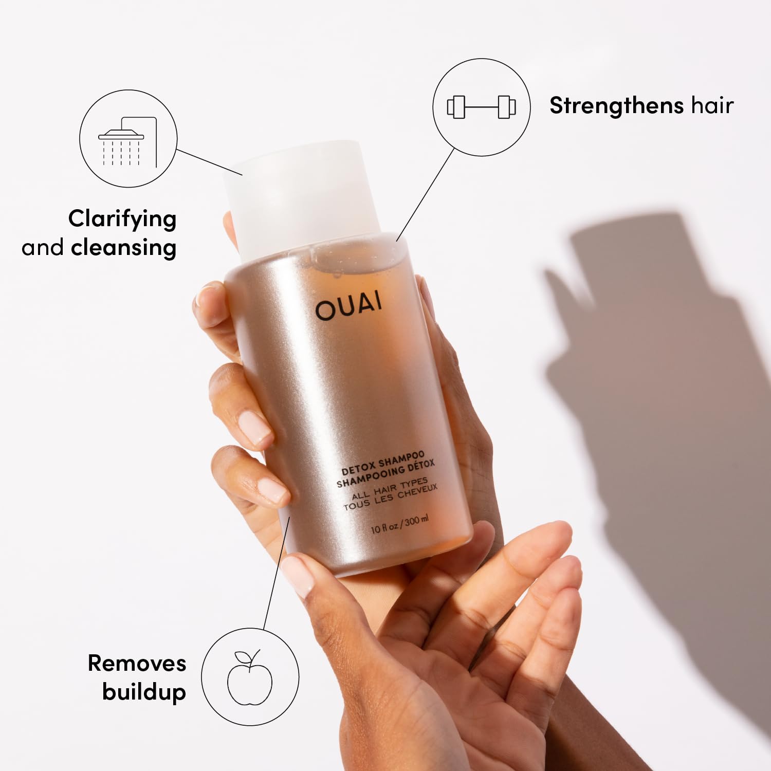 OUAI Detox Shower Routine Bundle - Gentle Detox Face Cleanser (7.8 Oz) and Clarifying Shampoo with Apple Cider Vinegar (10 Oz) - Removes Dirt, Oil, Product, Makeup, and Sunscreen - 2-Piece Bundle OUAI buy supplements canada