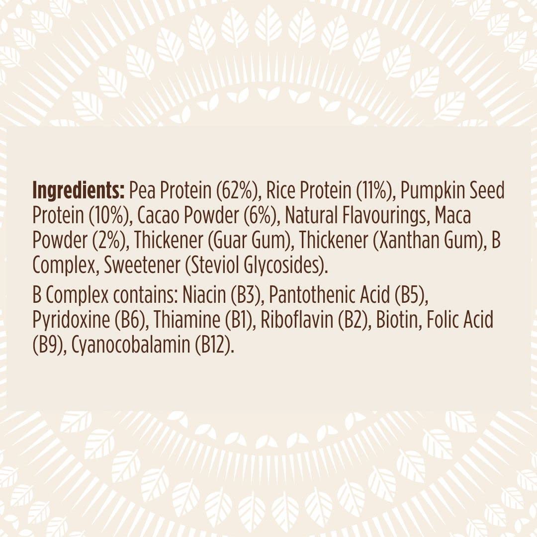 Pulsin - Cacao & Maca Vegan Supershake - 300g - Plant Based Vegan Energy Support Protein Powder Pulsin buy supplements canada