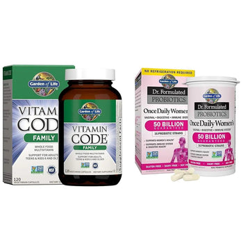 Garden of Life Multivitamin Family Formula 120 Capsules & Dr Formulated Probiotics for Women 30 Capsules Bundle Garden of Life buy supplements canada
