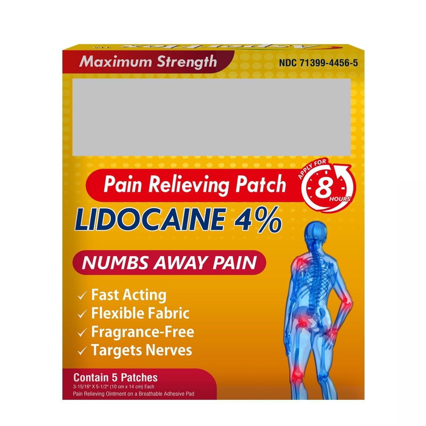 Lidocaine 4% 8-Hour Pain Relief Patch by Akron Pharma FKSD buy supplements canada