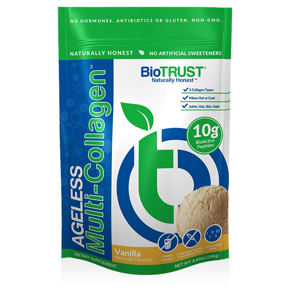BioTrust Ageless Multi Collagen 5-in-1 Protein Powder (Vanilla) BlenderBottle Bundle BioTrust buy supplements canada