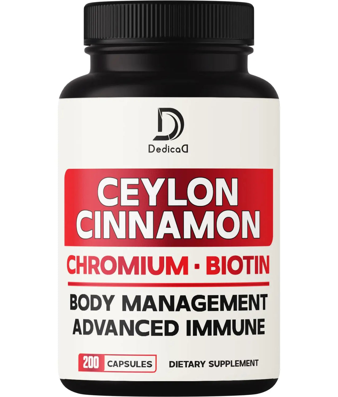 DEDICAD 13in1 Ceylon Cinnamon Capsules - 200 Capsules with Chromium Picolinate, Biotin, Grape Seed, Elderberry & More DEDICAD buy supplements canada