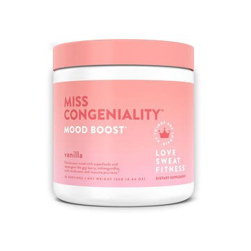 Love Sweat Fitness Mood & Stress Support Supplement for Women | Ashwagandha, B Vitamins & Magnesium Powder | Focus, Calm & Balance | Miss Congeniality Vanilla | Vegan, Non-GMO | 28 Servings Love Sweat Fitness buy supplements canada