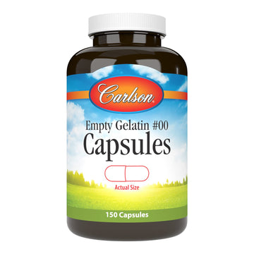 Carlson - Empty Gelatin #00 Capsules, Easy to Separate & Fill, 150 capsules Carlson buy supplements canada