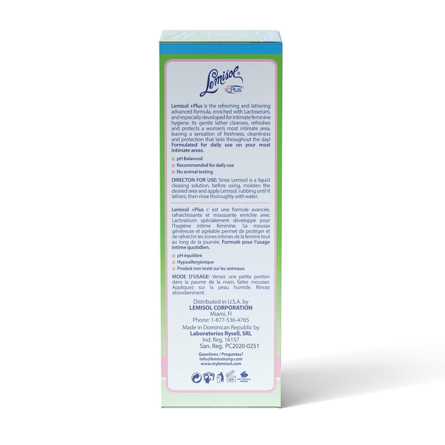 Lemisol Plus Feminine Wash 16 oz (Pack of 5) Lemisol buy supplements canada
