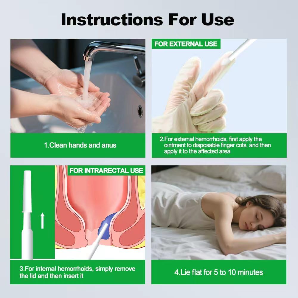 Lesdgo Hemorrhoidal Ointment(6 Pre-Filled),Hemorrhoid and Fissure Cream Witch Hazel Maximum Strength Pain Relief,for Itching and Swelling Lesdgo buy supplements canada