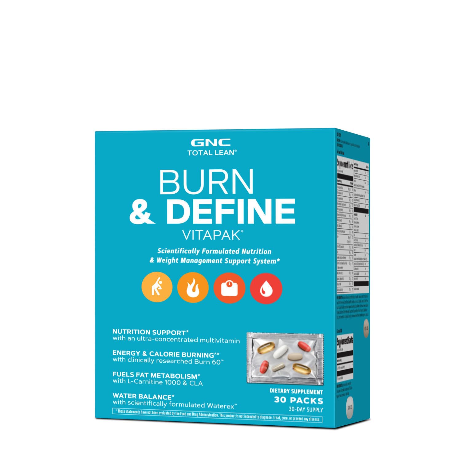 GNC Total Lean Total Lean Burn & Define VitaPak - 30 Vitapaks GNC buy supplements canada