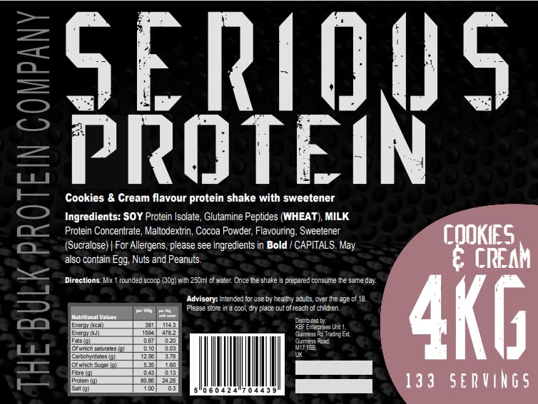 The Bulk Protein Company – SERIOUS PROTEIN – Protein Powder – 4kg – Low Carb The Bulk Protein Company buy supplements canada