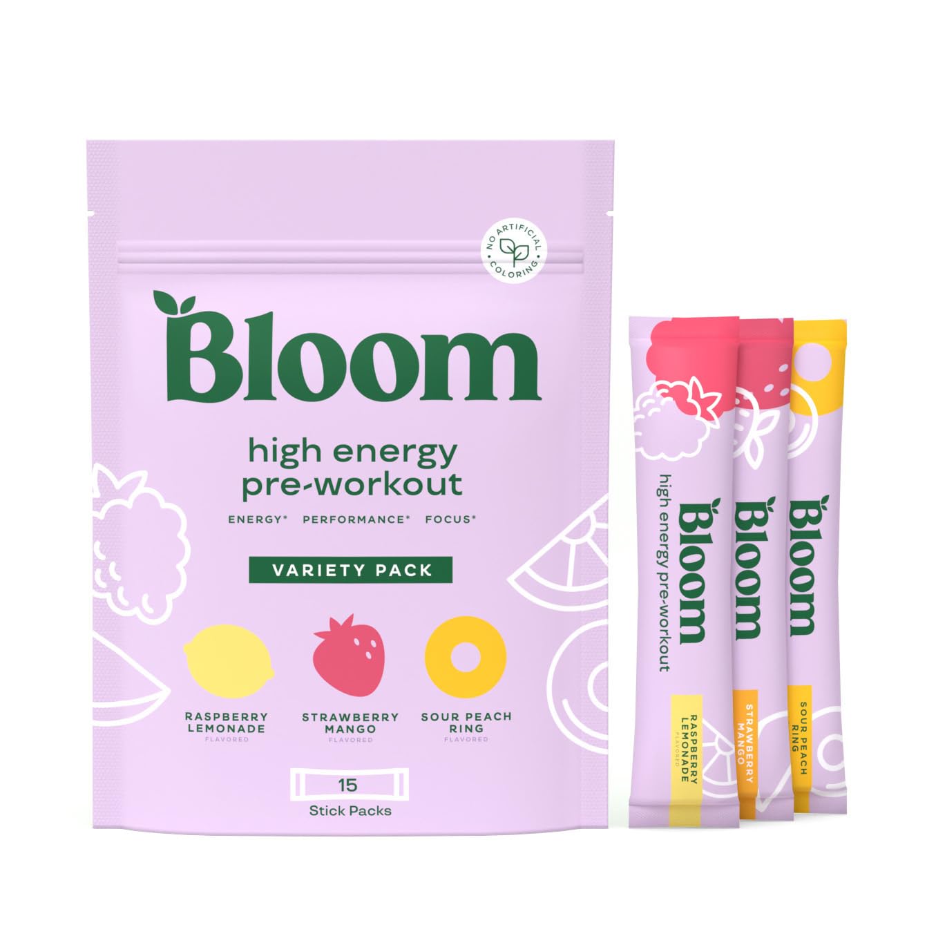 Bloom Nutrition High Energy Pre Workout Powder for Women - Natural Caffeine Powder Bloom Nutrition buy supplements canada