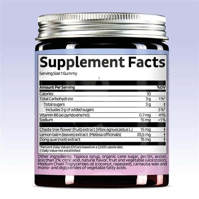 PMS Support Supplement for Women. Menstrual Relief Gummies to Target Hormonal Breakouts, Bloating, Period Cramps, & Mood Swings. Vegan, with Vitamin B6 & Lemon Balm, 60 Gummies Bears with Benefits buy supplements canada
