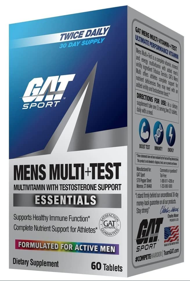GAT SPORT Men's Multi + Test, Premium Multivitamin Tablets (60 Count) GAT SPORT buy supplements canada