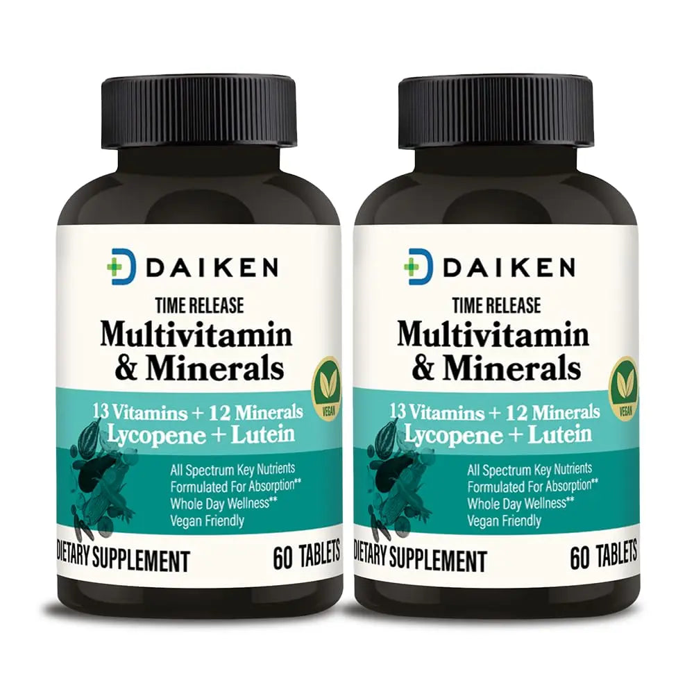 DAIKEN Mini Multivitamin, 60 Tablets, Enhanced with Lutein, Lycopene & Folic Acid, Time Released Multivitamin DAIKEN buy supplements canada