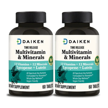 DAIKEN Mini Multivitamin, 60 Tablets, Enhanced with Lutein, Lycopene & Folic Acid, Time Released Multivitamin DAIKEN buy supplements canada