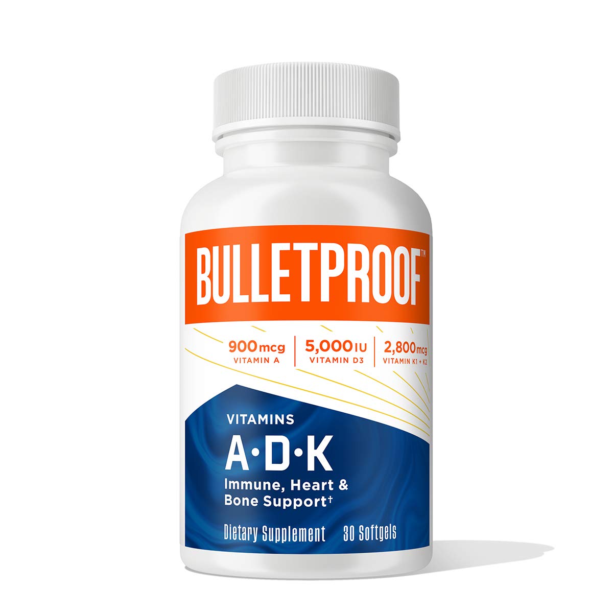 Vitamins A-D-K, 30 Softgels, 900mcg Vitamin A, with 5000 IU D3, K1, K2, K3, High Potency Bulletproof buy supplements canada