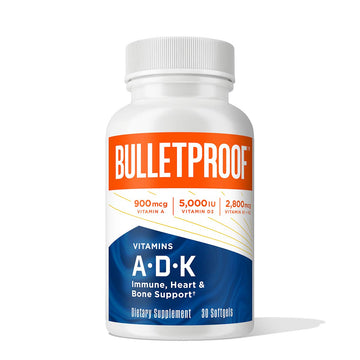 Vitamins A-D-K, 30 Softgels, 900mcg Vitamin A, with 5000 IU D3, K1, K2, K3, High Potency Bulletproof buy supplements canada