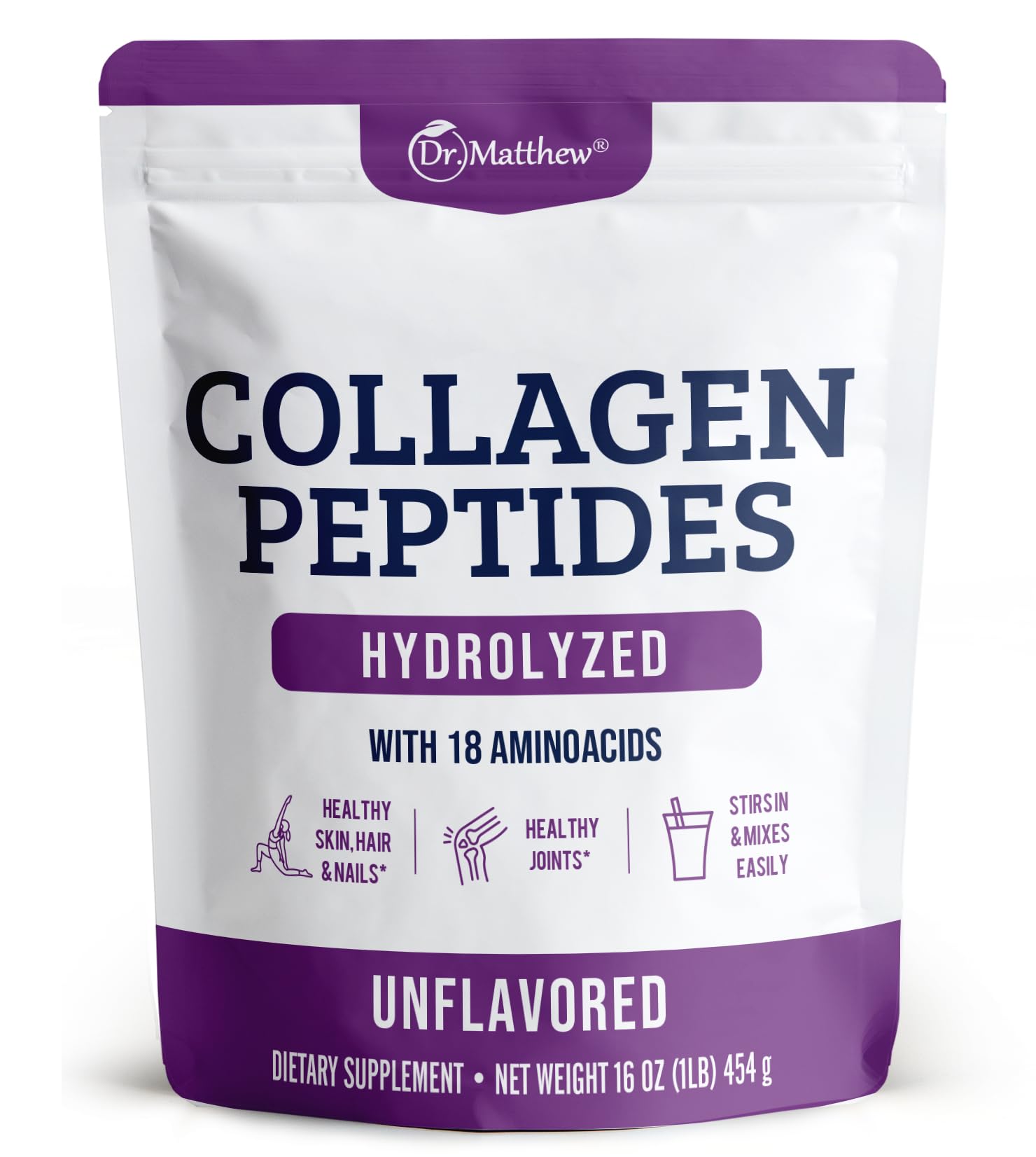 Collagen Protein Powder. Grass Fed Collagen Powder for Women & Men. Hydrolyzed Dr. Matthew buy supplements canada