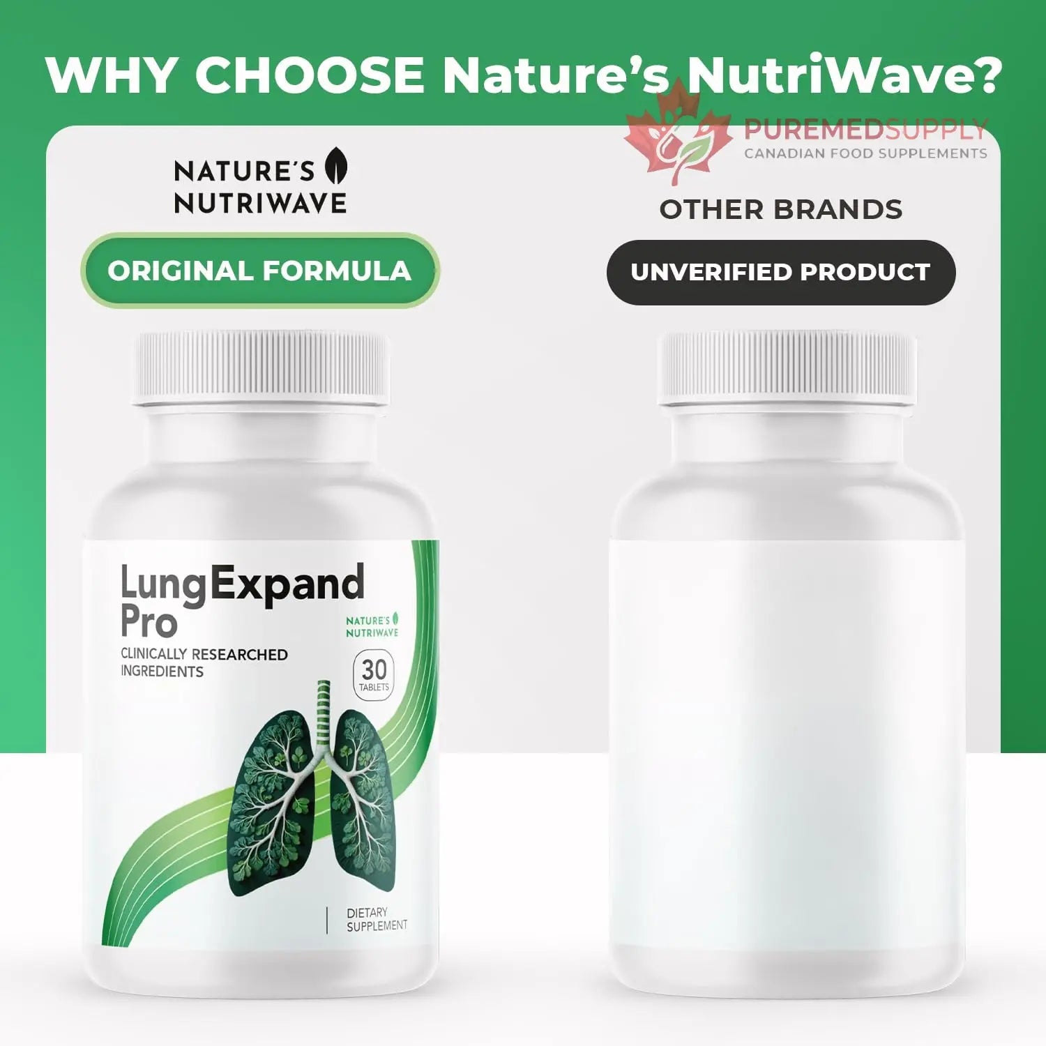 Nature’s NutriWave LungExpand Pro – Natural Daily Wellness for Overall Support – Made in USA, Non-GMO – Easy to Take – GMP Certified – 30 Tablets, 1 Month Supply Nature’s NutriWave buy supplements canada