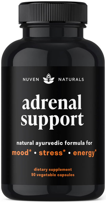 Nuven Naturals Adrenal Support - Cortisol Manager & Adrenal Support Supplements with Ashwagandha Extract, Rhodiola Rosea, Holy Basil to Help Stress, Fatigue & Energy | Adaptogens | 90 Capsules Nuven Naturals buy supplements canada