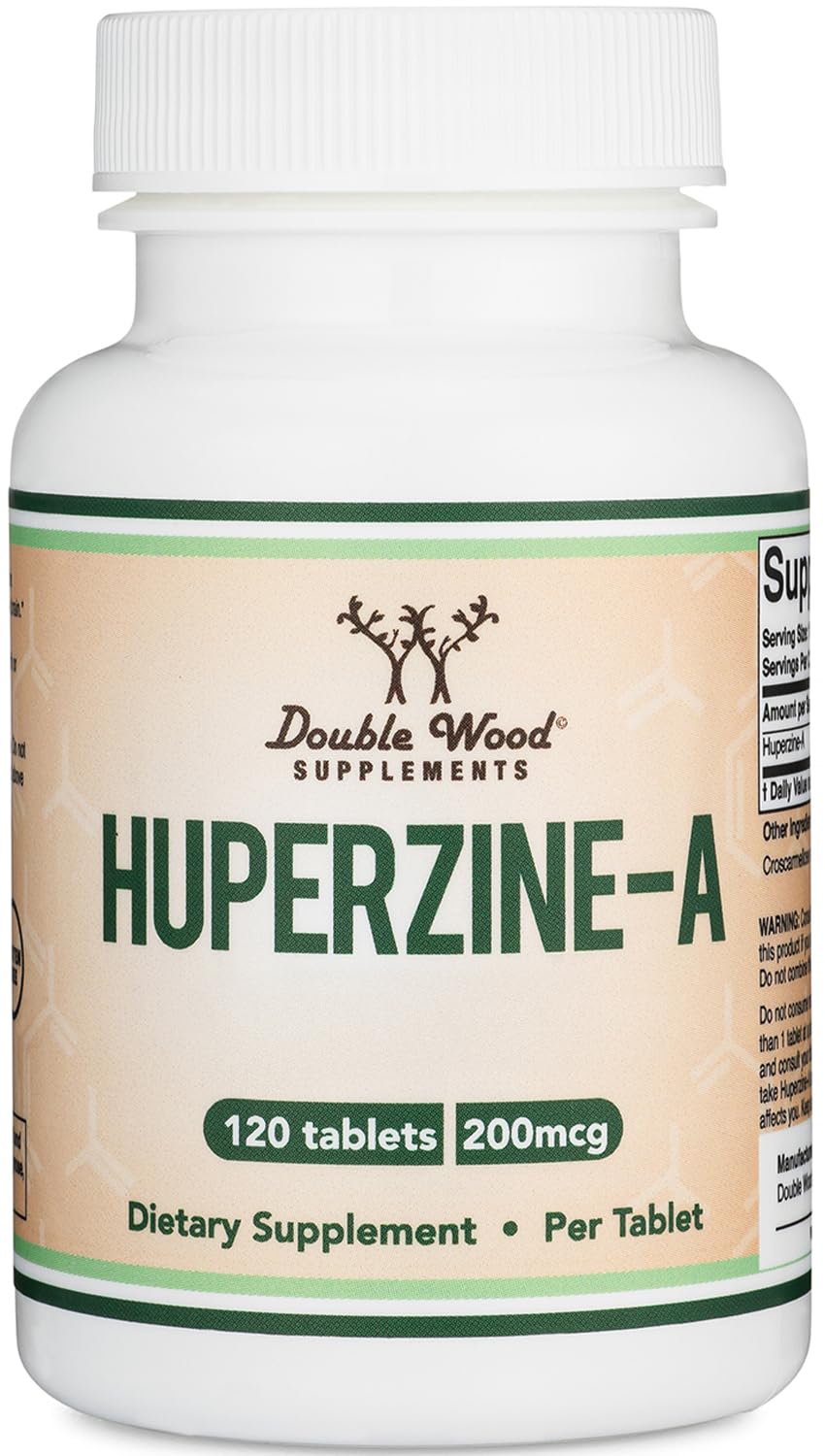 Huperzine A 200mcg (Third Party Tested) 120 Tablets, Brain Supplement to Promote Acetylcholine (Acetylcholinesterase Inhibitor) - Supports Memory and Focus by Double Wood Double Wood Supplements buy supplements canada