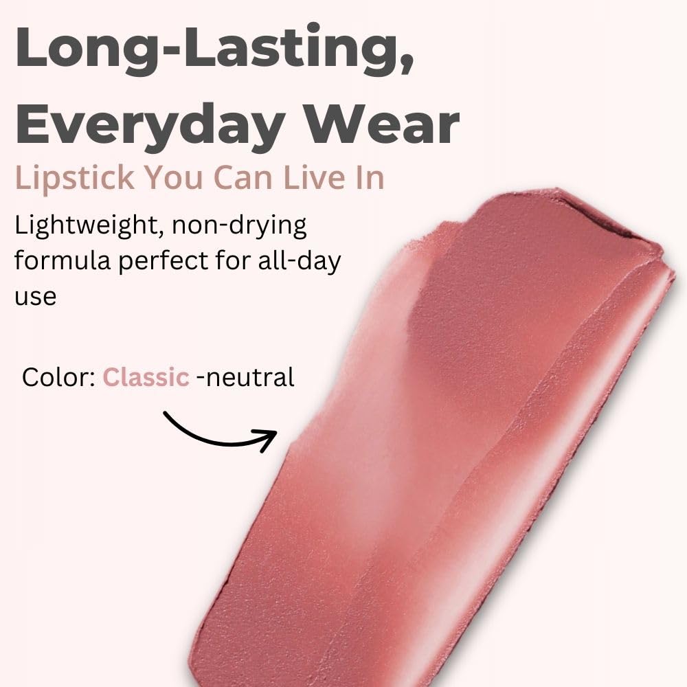 Merit Signature Lip Lightweight Matte Lipstick - 0.10 oz / 3 g (Classic (neutral), standard) Merit buy supplements canada