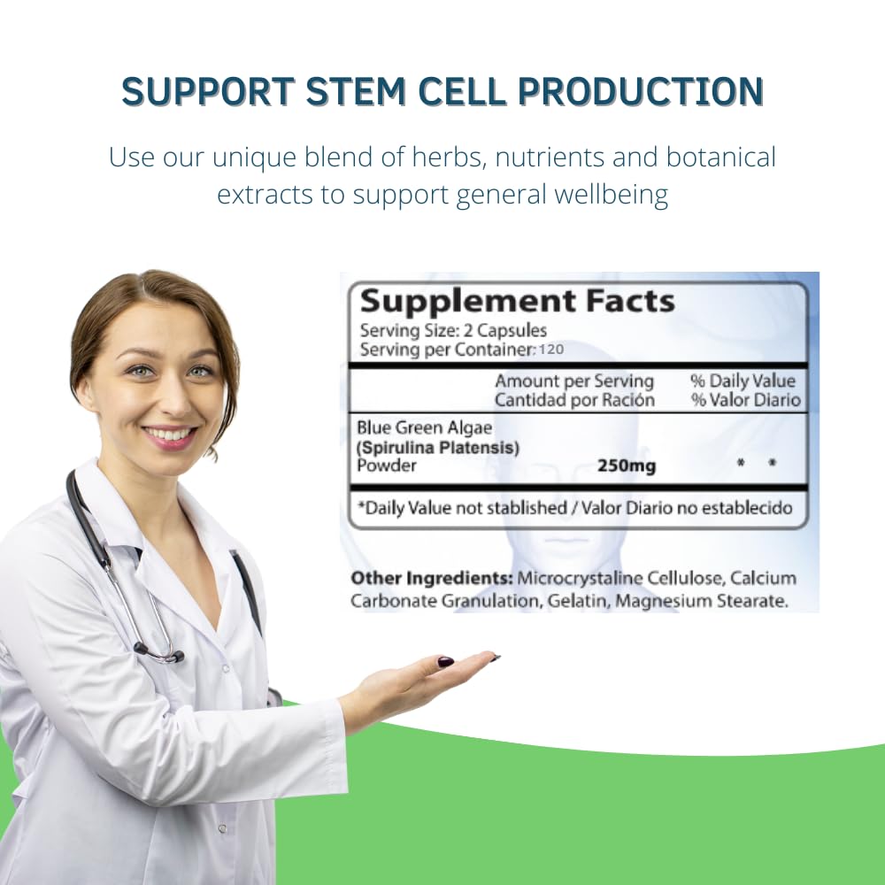Bioxtron Natural AFA Stem Cell Supplement - Joint Support & Muscle Pain - Immune System Support - Natural Blue Green Algae Spirulina - 120 Caps Bioxtron buy supplements canada
