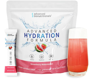 Advanced Bionutritionals Advanced Hydration Formula Electrolyte Drink Mix Powder with ElectroPrime®, L-Taurine, TyroPure™, B-Vitamins, Vitamin C – Strawberry Watermelon – 30 Stick Packs Advanced Bionutritionals buy supplements canada
