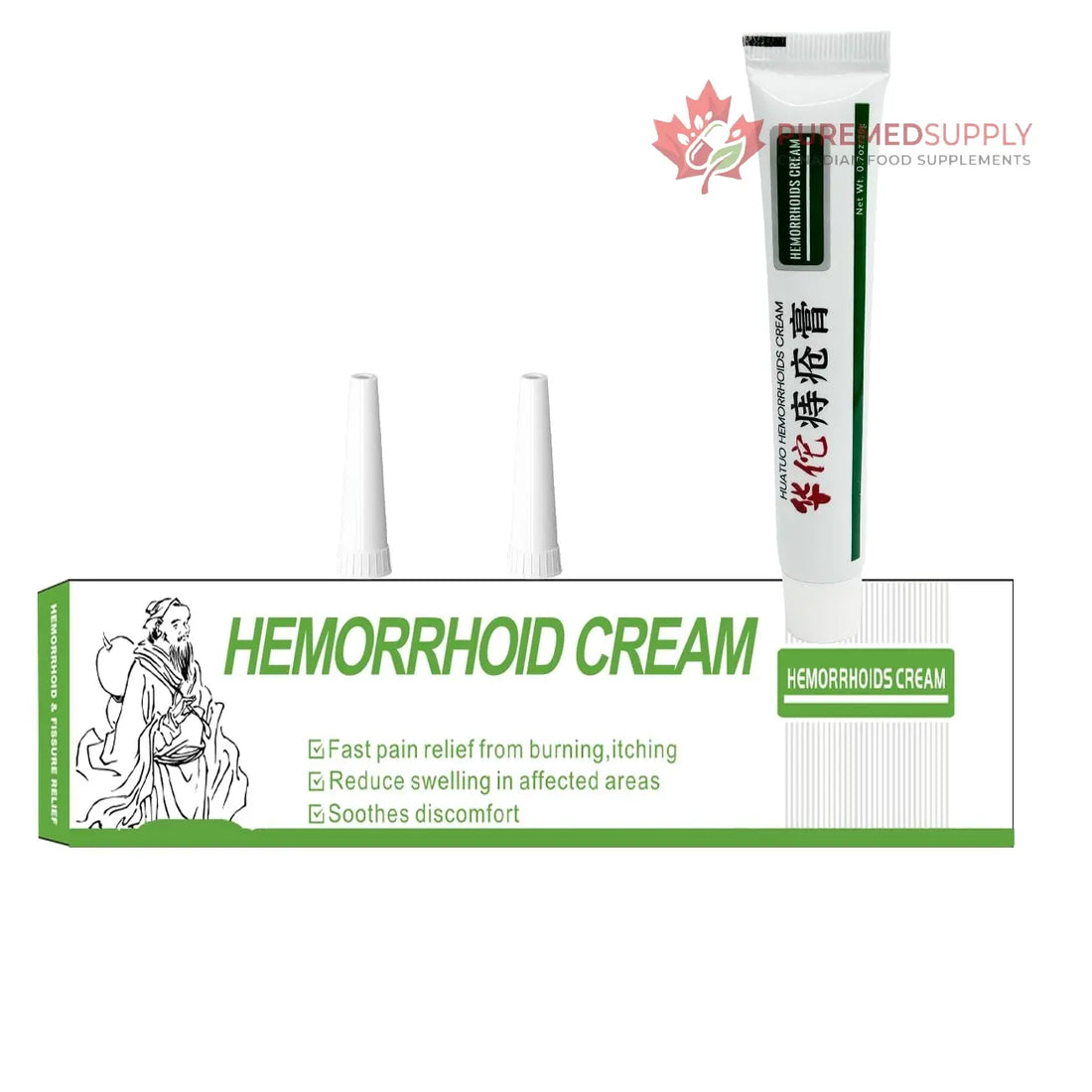 BONIORRI Hemorrhoid & Fissure Relief Ointment 20g Tube– Maximum Strength Hemorrhoid Cream, Herbs Fast Acting Ingredients. (0.7 oz Total) BONIORRI buy supplements canada