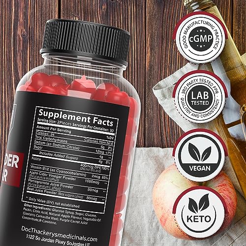 Doc Thackery Apple Cider Vinegar Gummies 1000mg Plus Per Serving, from The Mother Doc Thackery buy supplements canada