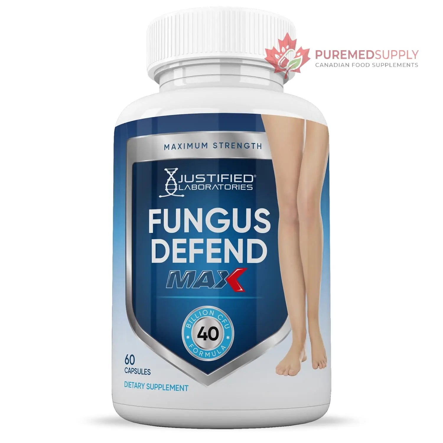 Justified Laboratories (3 Pack) Fungus Defend Max Pills 40 Billion CFU Probiotic 180 Capsules Justified Laboratories buy supplements canada