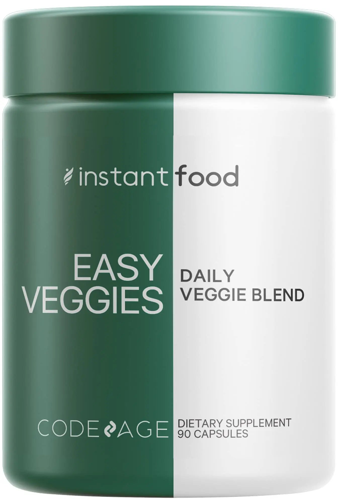 Codeage Instantfood Easy Veggies, Over 15 Vegetable Powders Equivalent All-in-One, Daily Vegan Blend, Whole Food Greens Vitamins Supplement Capsules, Phytonutrients Multivitamin, Non-GMO, 90 Capsules Codeage buy supplements canada