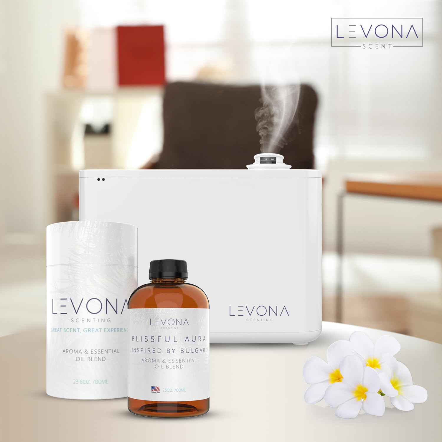 Levona Scent Essential Oils for Diffuser: Blissful Aura with Notes of Amber, Musk & Jasmine LEVONA SCENT buy supplements canada