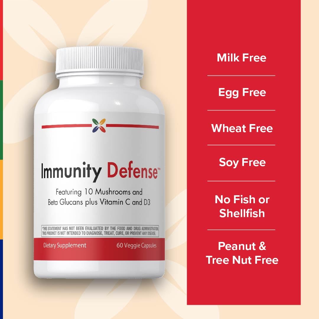 Stop Aging Now - Immune Support - with Vitamin C, Vitamin D3 and Mushroom Complex - 60 Vegetarian Capsules Stop Aging Now buy supplements canada