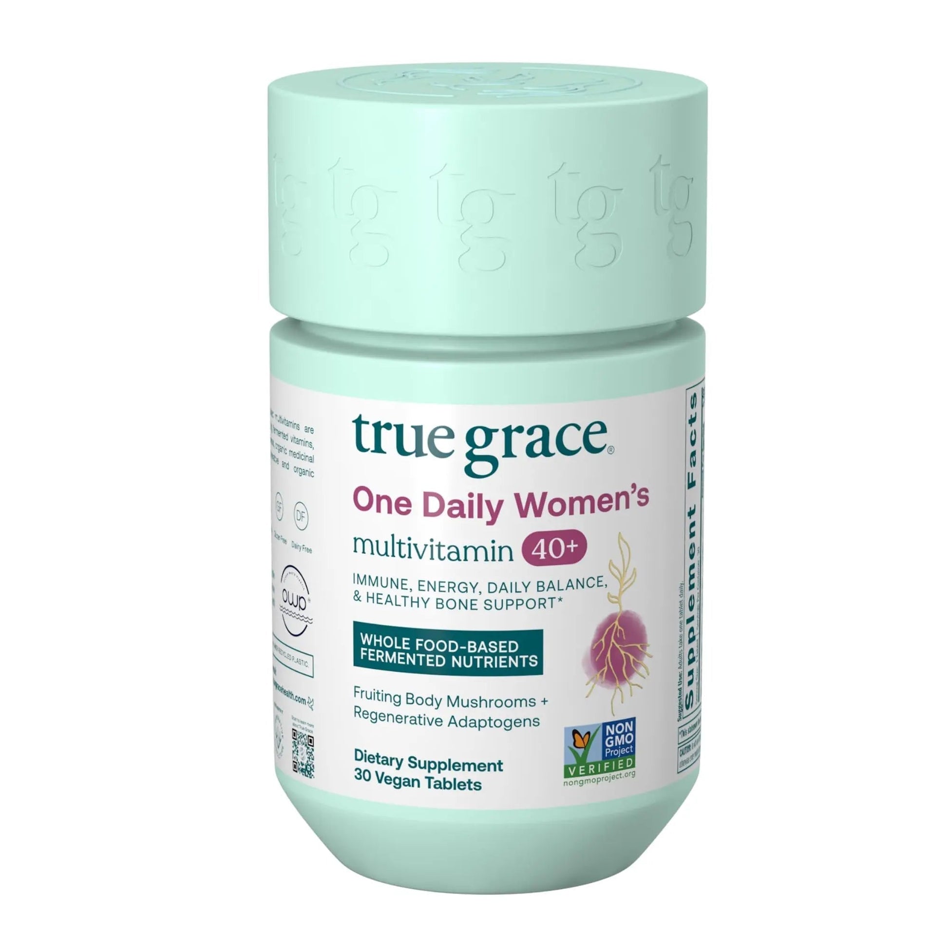 True Grace One Daily Women’s Multivitamin 40+ Fermented Minerals, Organic Adaptogens & Mushrooms Energy, Immune, Bone Support True Grace buy supplements canada