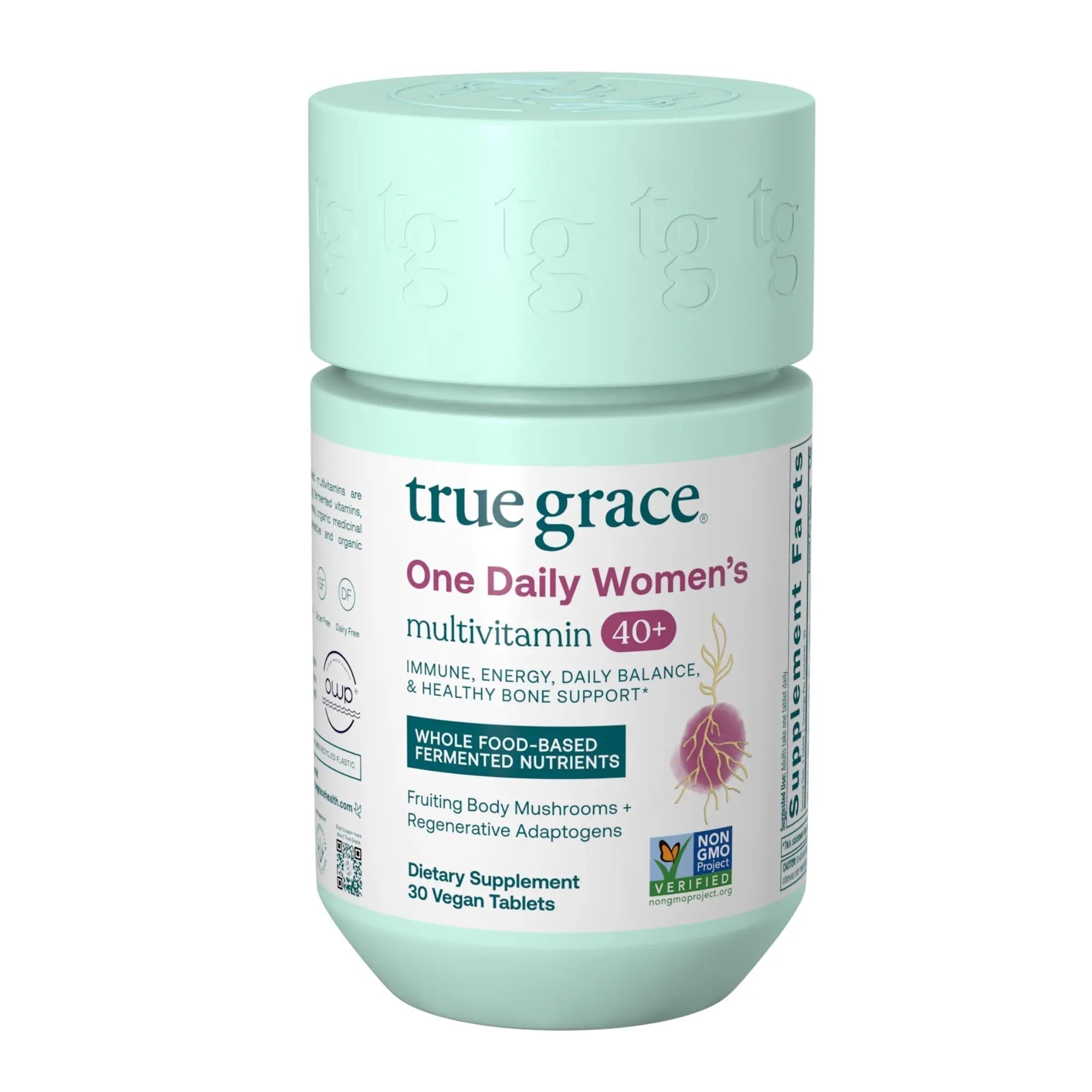 True Grace One Daily Women’s Multivitamin 40+ Fermented Minerals, Organic Adaptogens & Mushrooms Energy, Immune, Bone Support True Grace buy supplements canada